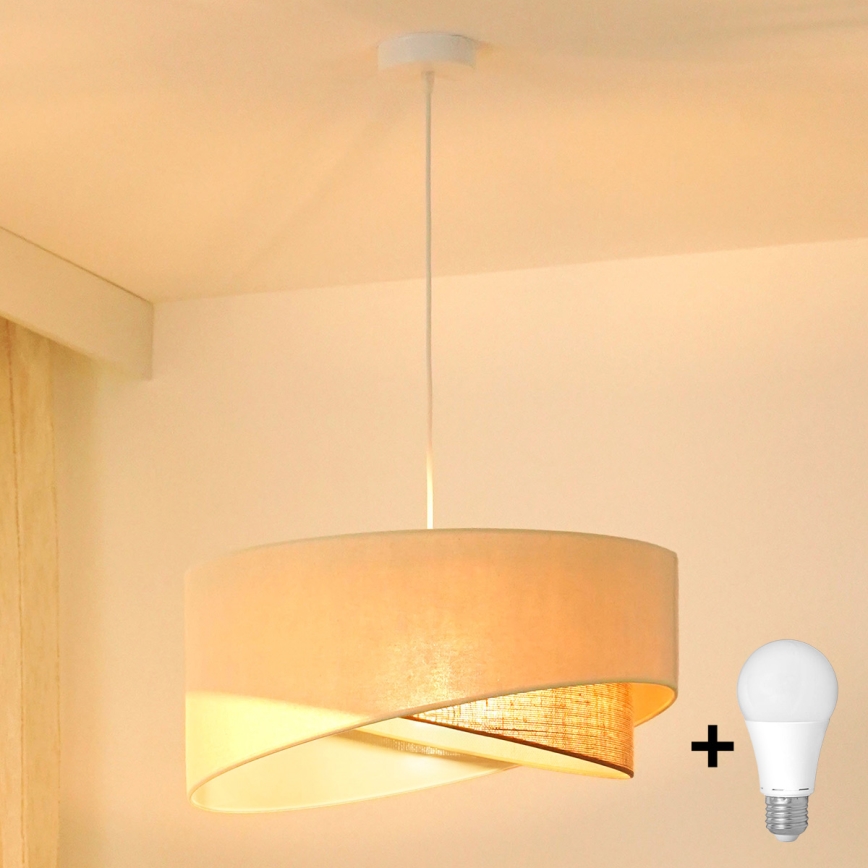Brilagi - LED-Hängeleuchte LYRA 1xE27/15W/230V cremefarben/beige