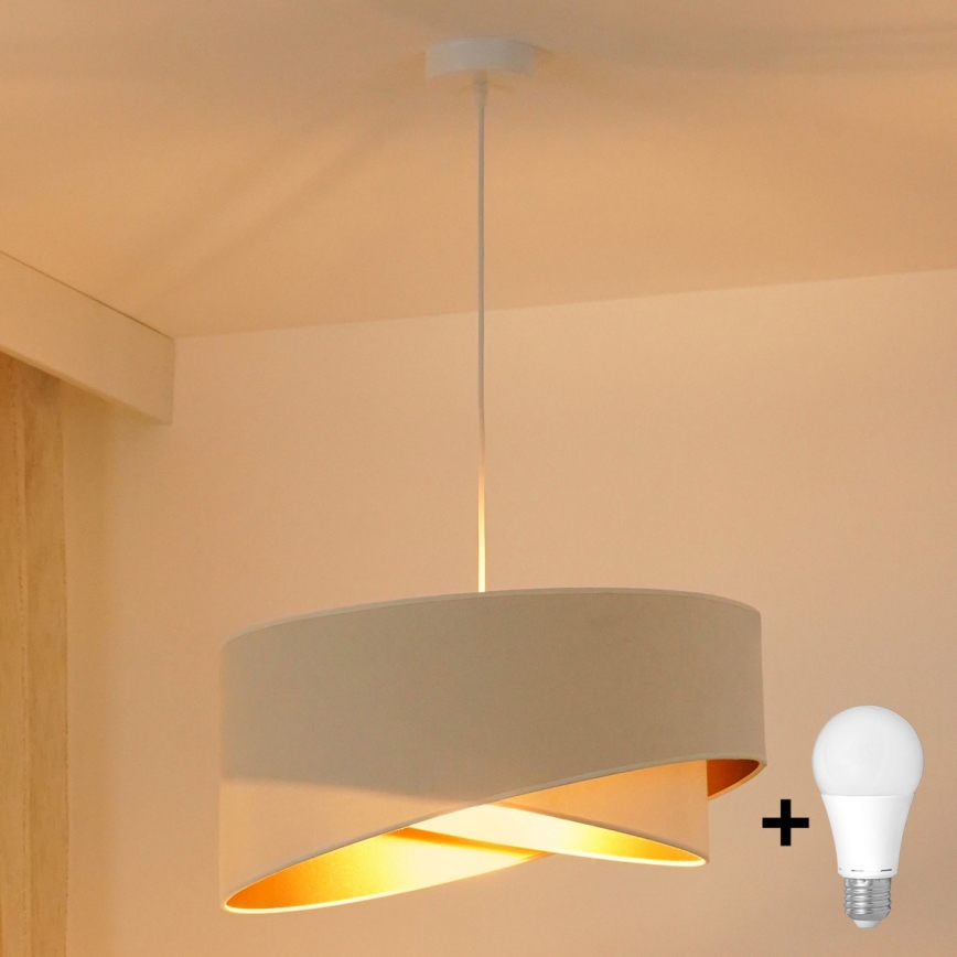 Brilagi - LED-Hängeleuchte LYRA 1xE27/15W/230V cremefarben/weiß