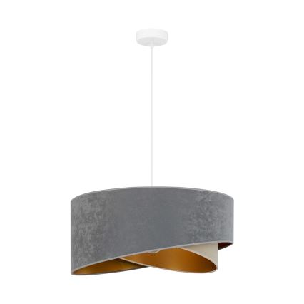 Brilagi - LED-Hängeleuchte LYRA 1xE27/15W/230V grau/beige/golden