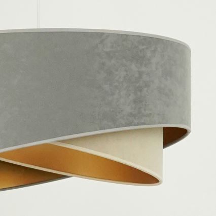 Brilagi - LED-Hängeleuchte LYRA 1xE27/15W/230V grau/beige/golden
