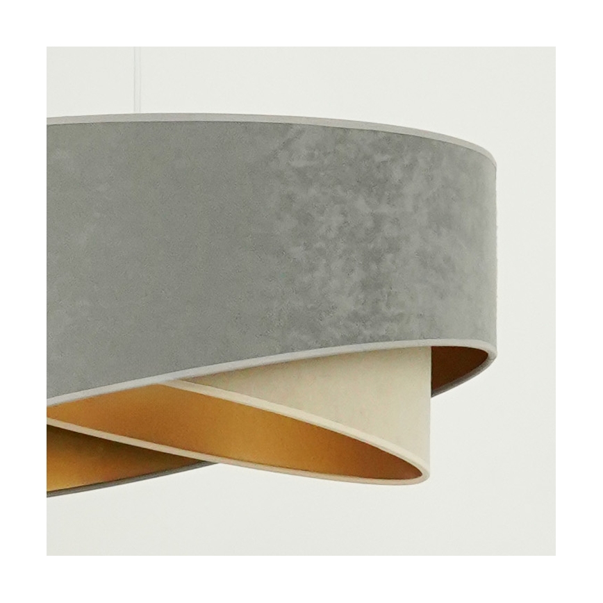 Brilagi - LED-Hängeleuchte LYRA 1xE27/15W/230V grau/beige/golden