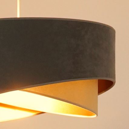 Brilagi - LED-Hängeleuchte LYRA 1xE27/15W/230V grau/beige/golden