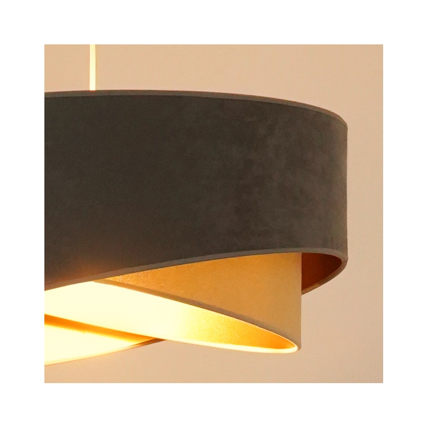 Brilagi - LED-Hängeleuchte LYRA 1xE27/15W/230V grau/beige/golden