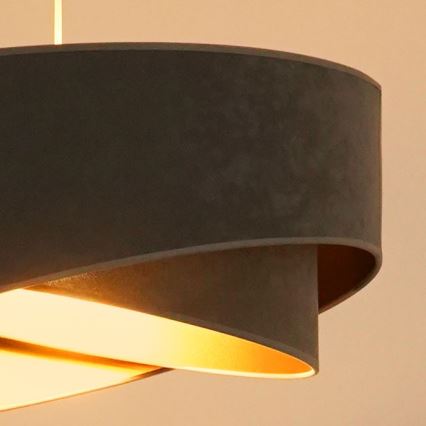 Brilagi - LED-Hängeleuchte LYRA 1xE27/15W/230V grau/golden