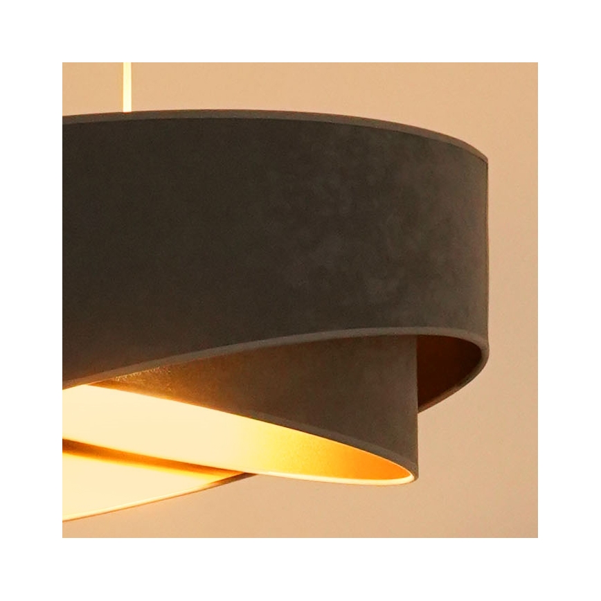 Brilagi - LED-Hängeleuchte LYRA 1xE27/15W/230V grau/golden