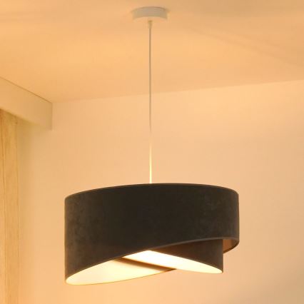 Brilagi - LED-Hängeleuchte LYRA 1xE27/15W/230V grau/weiß