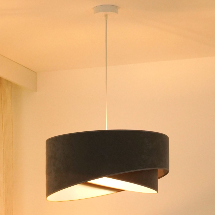 Brilagi - LED-Hängeleuchte LYRA 1xE27/15W/230V grau/weiß