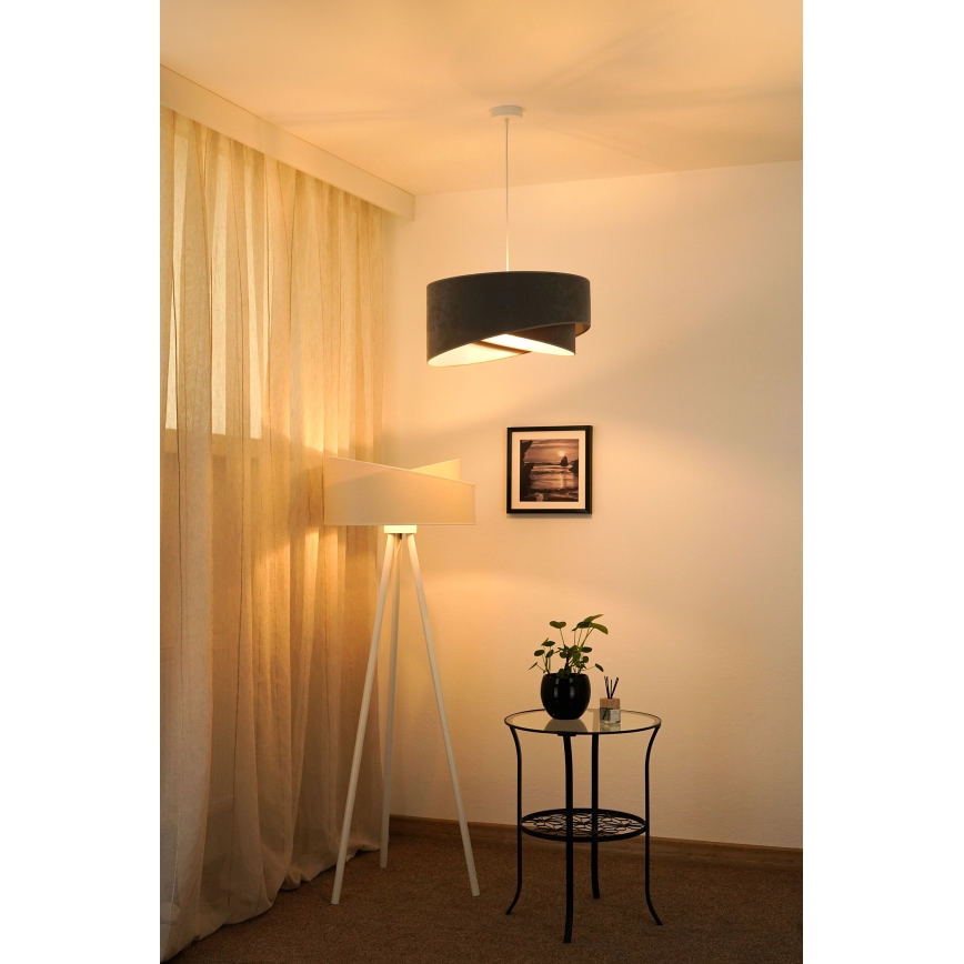 Brilagi - LED-Hängeleuchte LYRA 1xE27/15W/230V grau/weiß
