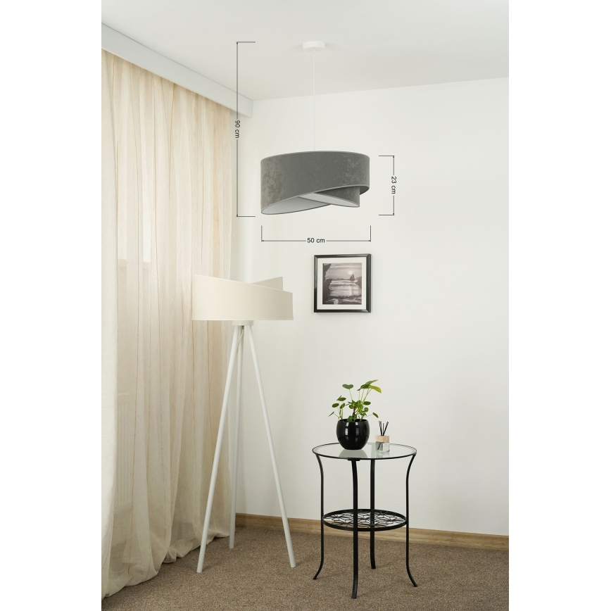 Brilagi - LED-Hängeleuchte LYRA 1xE27/15W/230V grau/weiß