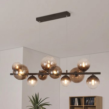 Brilagi - LED-Hängeleuchte MILLA an Kabel 10xG9/3W/230V braun/rauchbraun