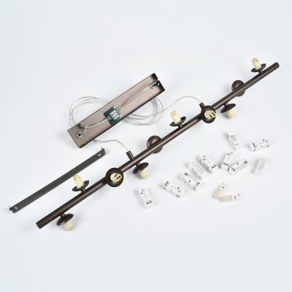 Brilagi - LED-Hängeleuchte MILLA an Kabel 10xG9/3W/230V braun/rauchbraun