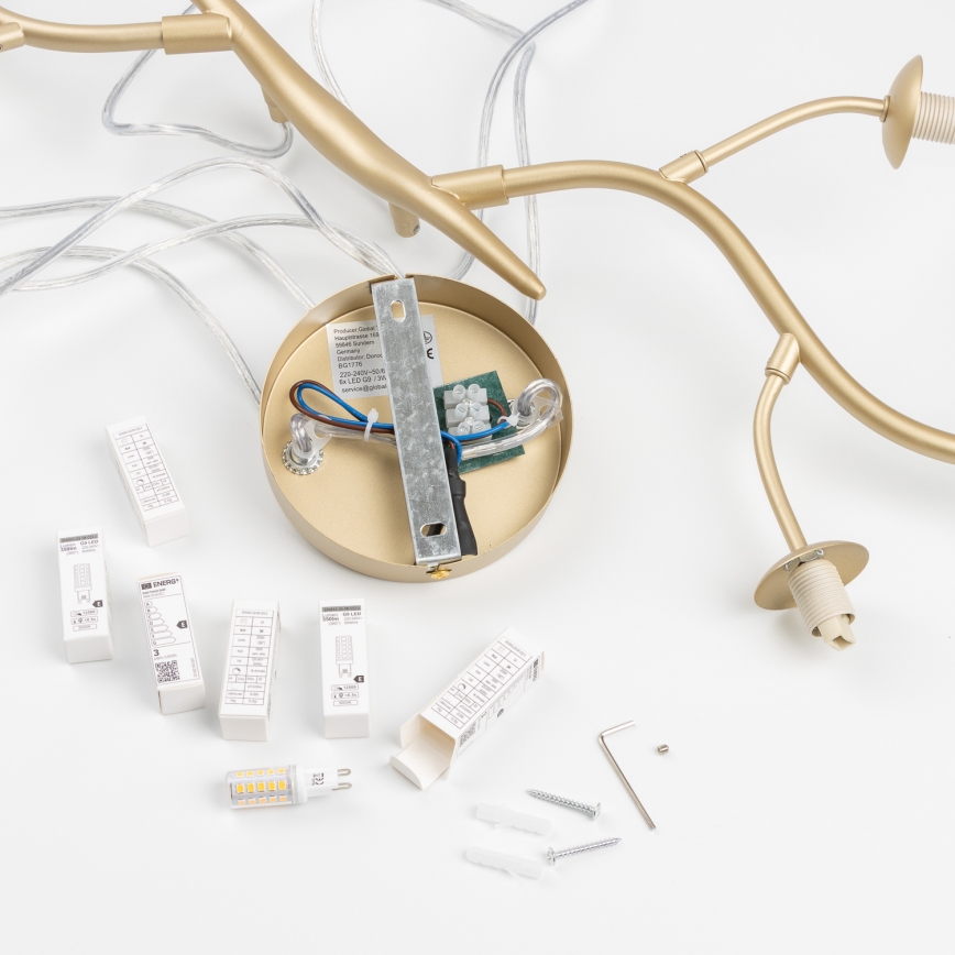 Brilagi - LED-Hängeleuchte MISTEL 6xG9/3W/230V golden