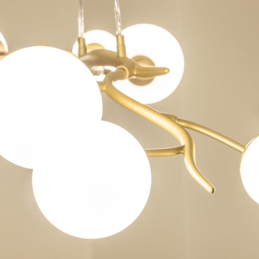 Brilagi - LED-Hängeleuchte MISTEL 6xG9/3W/230V golden/weiß