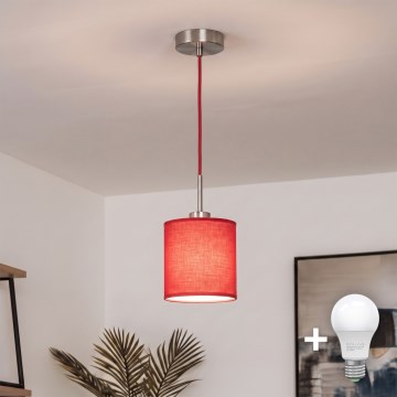 Brilagi - LED-Hängeleuchte mit Kabel NUBILA 1xE27/60W/230V Ø 14 cm rot