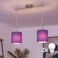 Brilagi - LED-Hängeleuchte mit Kabel NUBILA 2xE27/60W/230V violett