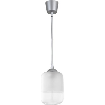 Brilagi - LED-Hängeleuchte mit Kabel RETRO GLASS 1xE27/60W/230V Ø 14 cm silber/weiß