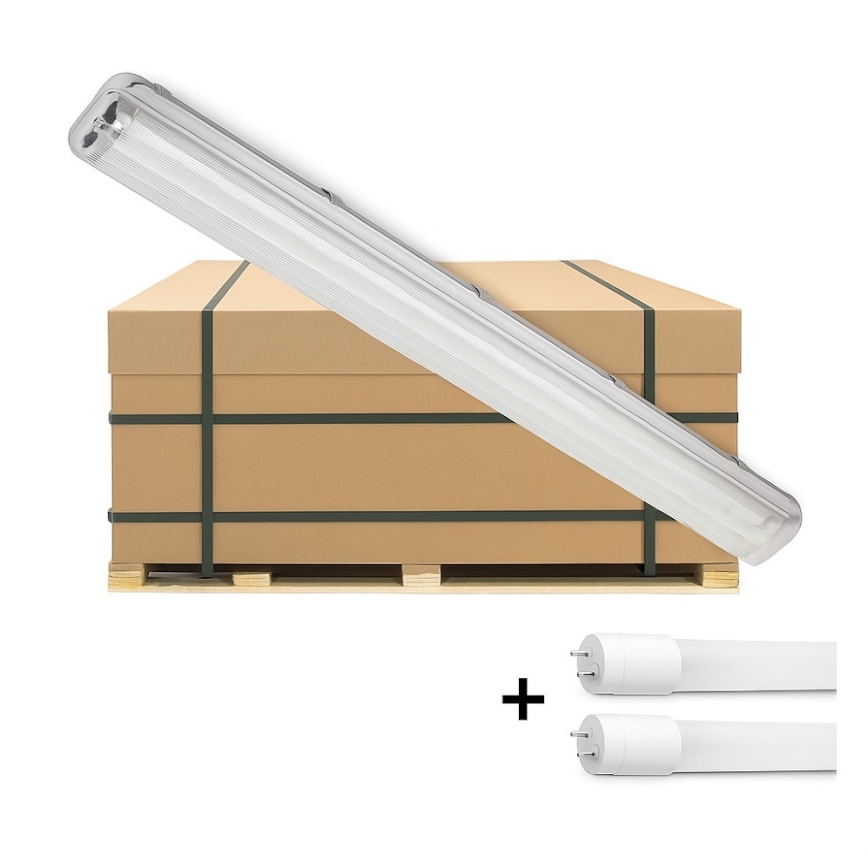 Brilagi - LED-Hochleistungs-Leuchtstofflampe OPTIMA T8 2xG13/18W/230V 4000K IP65 128 cm - Palette 110 Stk.