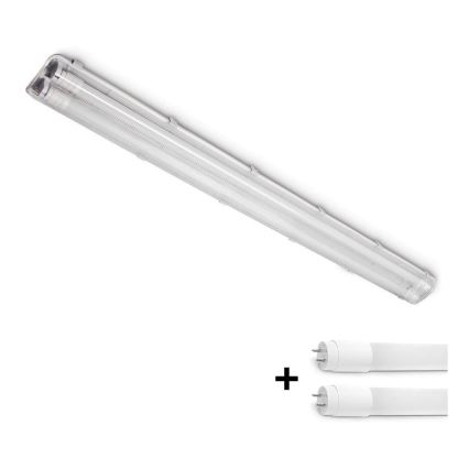 Brilagi - LED-Hochleistungs-Leuchtstofflampe OPTIMA T8 2xG13/18W/230V 4000K IP65 128 cm - Palette 110 Stk.