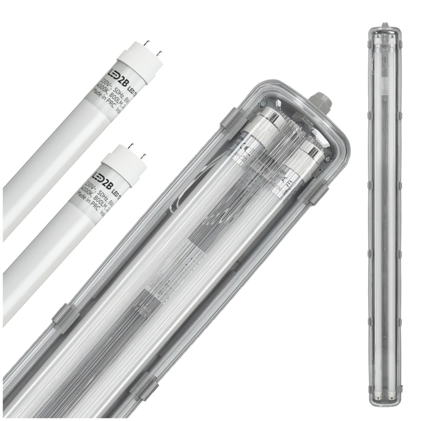Brilagi - LED-Hochleistungs-Leuchtstofflampe OPTIMA T8 2xG13/18W/230V 4000K IP65 128 cm - Palette 110 Stk.