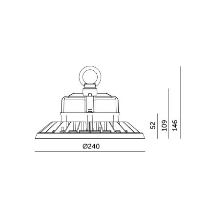 Brilagi - LED Industrielle Deckenleuchte TITAN PRO LED/100W/230V 4000K IP65