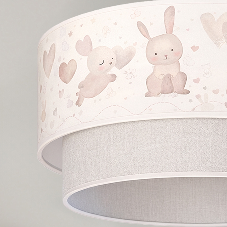 Brilagi-LED Kinder-Aufputz-Deckenleuchte BOBO 1xE27/60W/230V Ø 40 cm creme/grau/königsblau