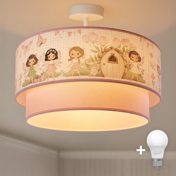 Brilagi - LED Kinder-Aufputz-Deckenleuchte BOBO 1xE27/60W/230V Ø 40 cm rosa/Feen