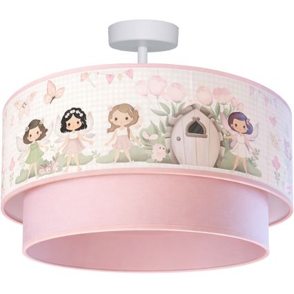 Brilagi - LED Kinder-Aufputz-Deckenleuchte BOBO 1xE27/60W/230V Ø 40 cm rosa/Feen