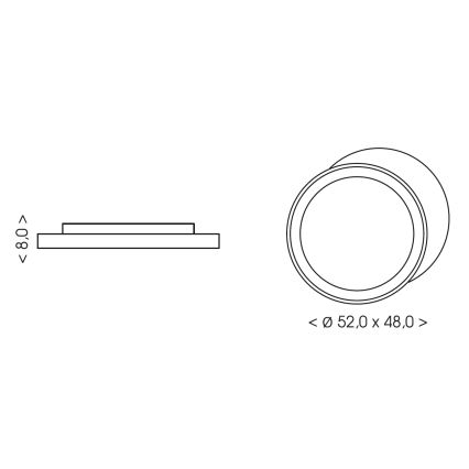 BRILAGI - LED-Deckenleuchte für Kinder ASTRO LED/80W/230V 3000/4500/6000K 48x52 cm