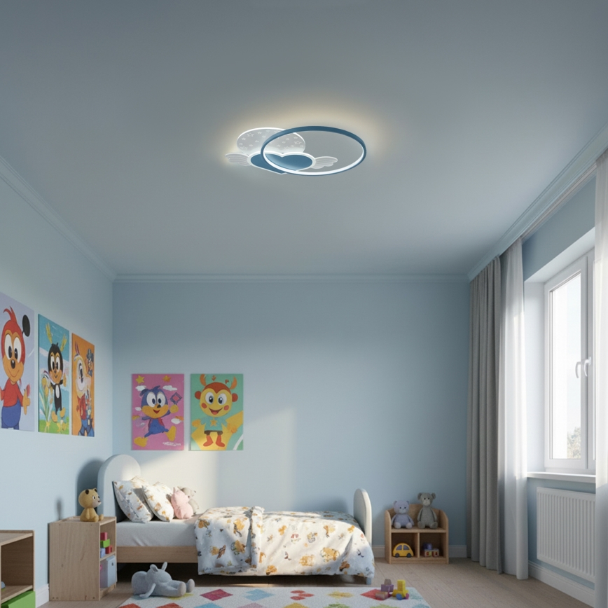 Brilagi - LED Kinder-Deckenleuchte LOVE LED/48W/230V 3000/4500/6000K blau