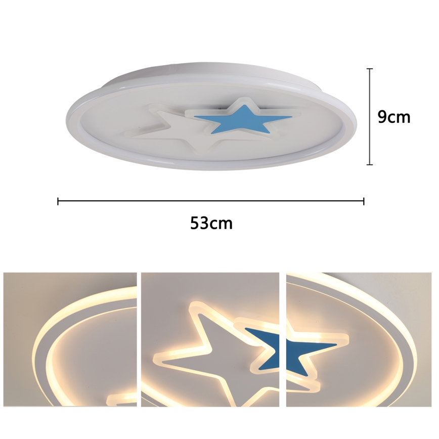 Brilagi - LED-Kinder-Deckenleuchte STARS LED/35W/230V Ø 53 cm