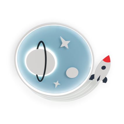 Brilagi - LED Kinder-Deckenleuchte STARSHIP LED/64W/230V 3000/4500/6000K blau