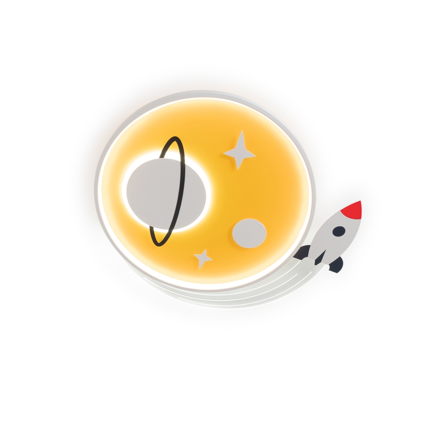 Brilagi - LED-Kinder-Deckenleuchte STARSHIP LED/64W/230V 3000/4500/6000K gelb