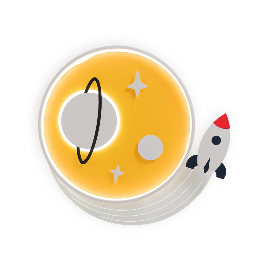 Brilagi - LED-Kinder-Deckenleuchte STARSHIP LED/64W/230V 3000/4500/6000K gelb