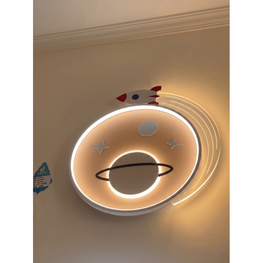 Brilagi -LED Kinder-Deckenleuchte STARSHIP LED/64W/230V 3000/4500K gelb