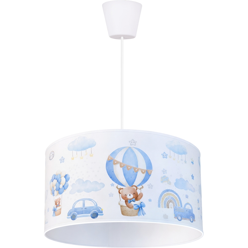 Brilagi - LED Kinder-Pendelleuchte an Kabel BOBO 1xE27/60W/230V Ø 35 cm blau mit Bärchen