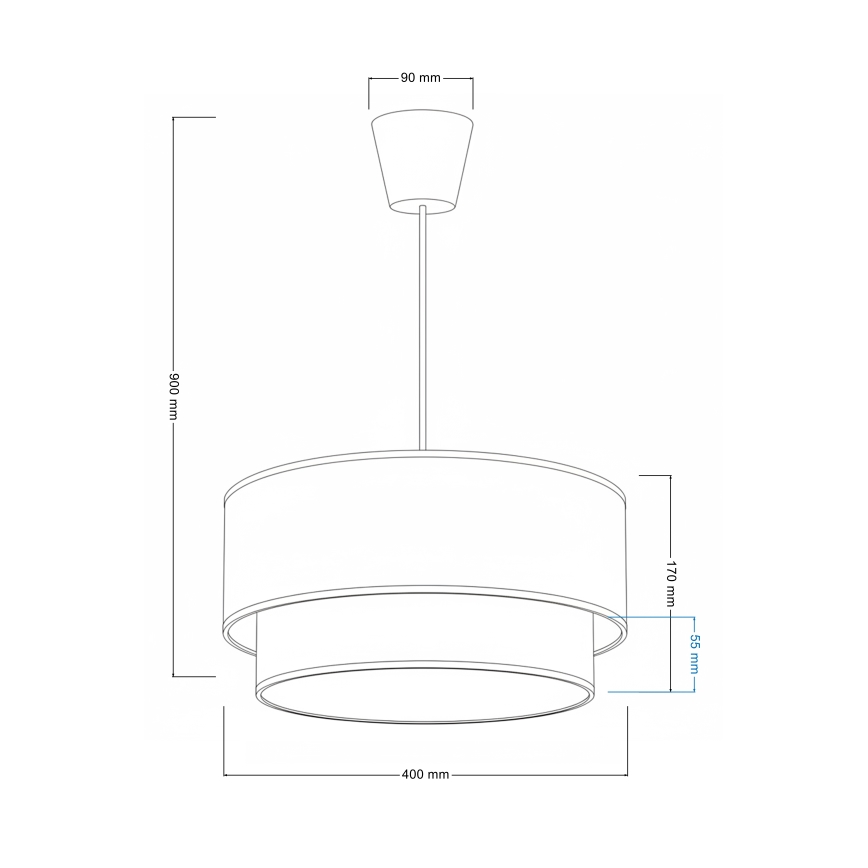 Brilagi - LED Kinder-Pendelleuchte mit Kabelaufhängung BOBO 1xE27/60W/230V Ø 40 cm creme/rosa/Häschen