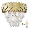 BRILAGI - LED-Kristall-Deckenleuchte MIRAGE 6xE14/40W/230V Ø 48 cm