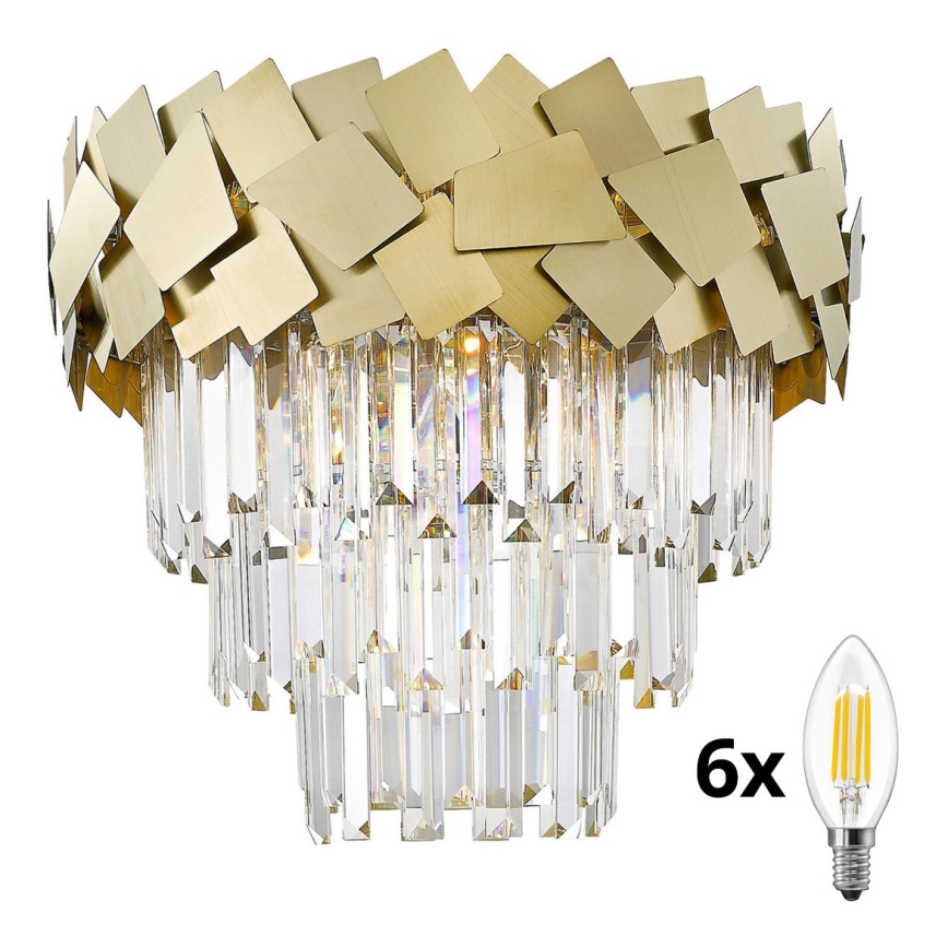 Brilagi - LED-Kristall-Deckenleuchte MIRAGE 6xE14/40W/230V Ø 48 cm