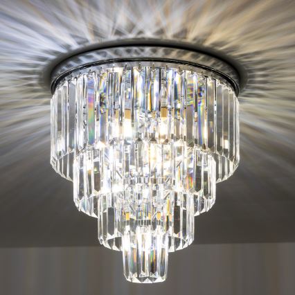 Brilagi - LED-Kristall-Deckenleuchte MOZART 5xE14/40W/230V Ø 40 cm, glänzender Chrom