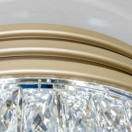 Brilagi - LED Kristall-Deckenleuchte VELURE 5xE14/40W/230V golden