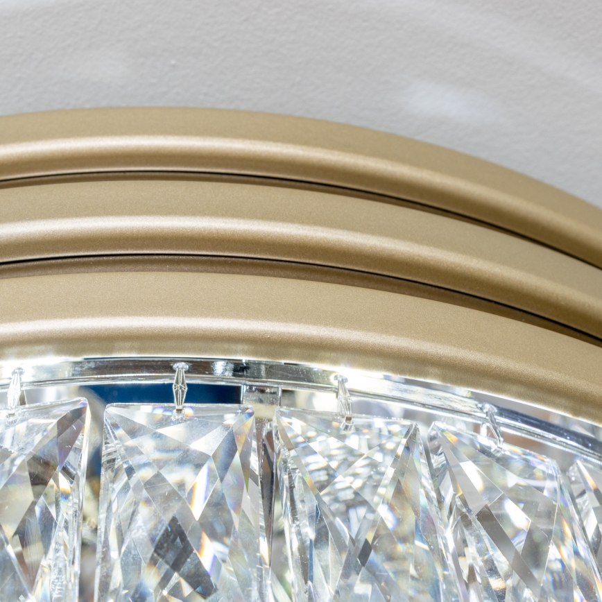 Brilagi - LED Kristall-Deckenleuchte VELURE 5xE14/40W/230V golden
