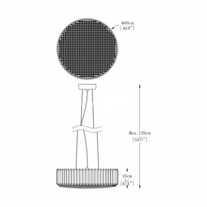 Brilagi - LED Kristall-Kronleuchter an Schnur GLAMOUR 5xG9/42W/230V