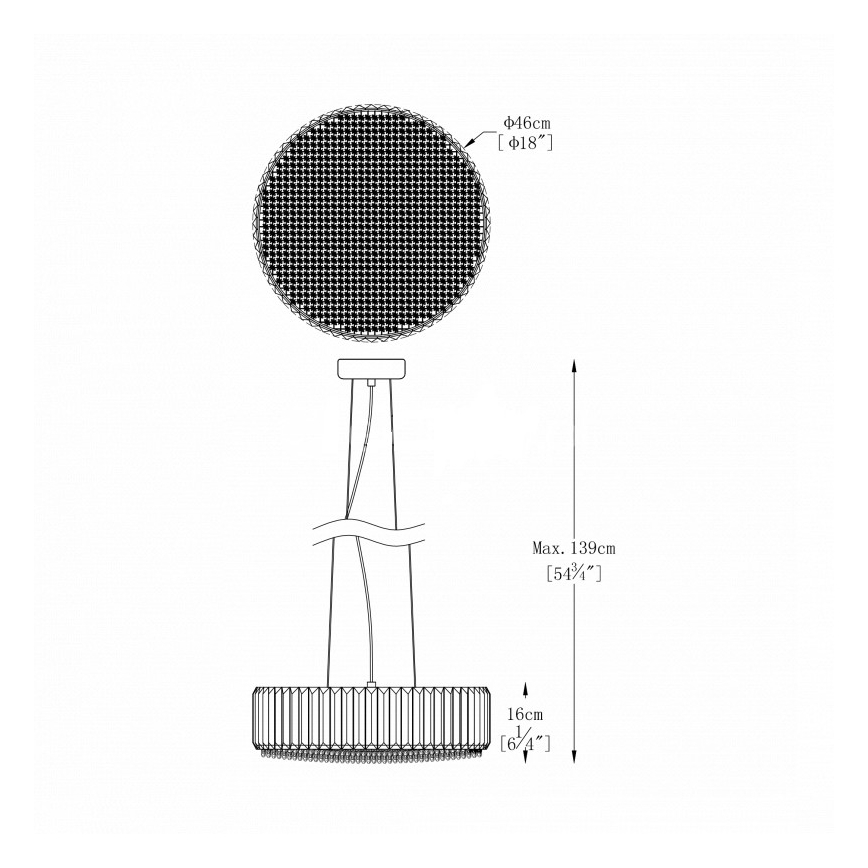 Brilagi - LED-Kristallleuchter mit Kabelaufhängung GLAMOUR 5xG9/42W/230V
