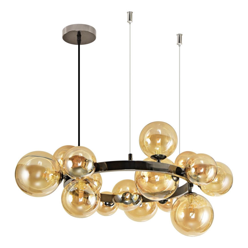 Brilagi - LED-Kronleuchter an Aufhängung MILLA 15xG9/3W/230V glänzendes Chrom/golden