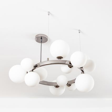 Brilagi - LED-Kronleuchter an Aufhängung MILLA 15xG9/3W/230V glänzendes Chrom/weiß