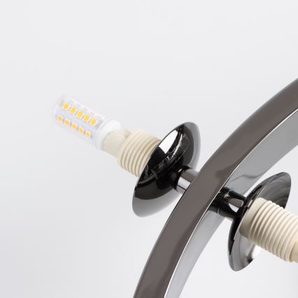 Brilagi - LED-Kronleuchter an Aufhängung MILLA 15xG9/3W/230V glänzendes Chrom/weiß