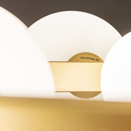 Brilagi - LED-Kronleuchter an Aufhängung MILLA 15xG9/3W/230V golden/weiß