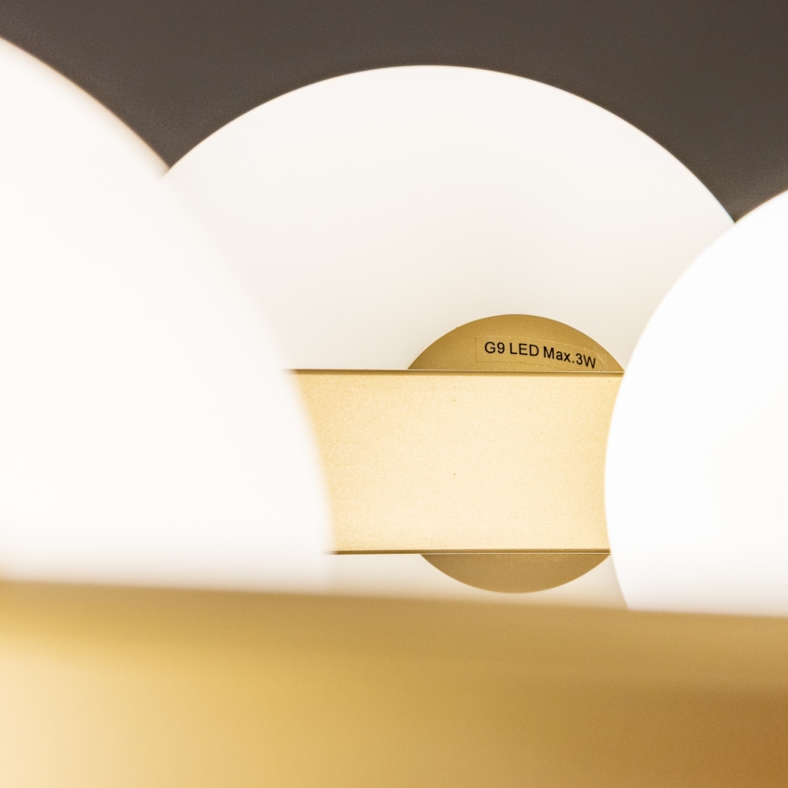 Brilagi - LED-Kronleuchter an Aufhängung MILLA 15xG9/3W/230V golden/weiß