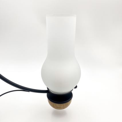 Brilagi - LED-Kronleuchter an Kette COTTAGE 3xE14/40W/230V Eiche/Schwarz/Weiß