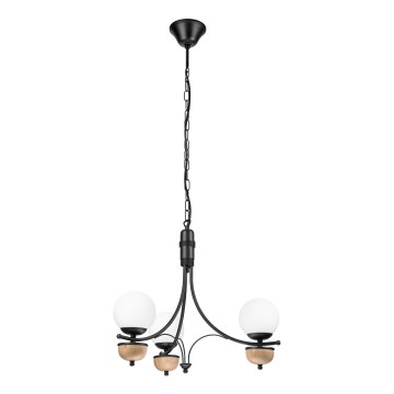 Brilagi - LED-Kronleuchter mit Kette COTTAGE 3xG9/40W/230V Eiche/Weiß